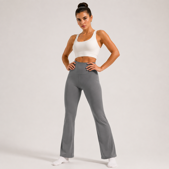 High-Waist Flared Yoga Pants