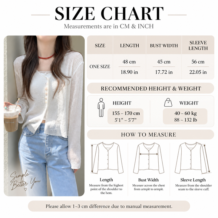 VISSONG Women’s Airy Open-Knit V-Neck Button Cardigan