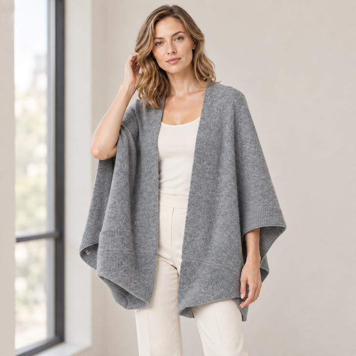 VISSONG Women’s Draped Pocket Knit Cadigan