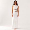 Elegant Lace Waist Maxi Dress