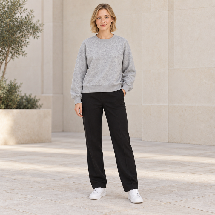 VISSONG Women’s Relaxed Cropped Crewneck Sweatshirt
