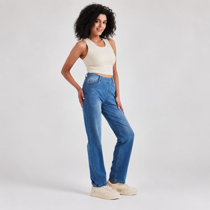 VISSONG Women’s Classic Straight Leg Denim Jeans