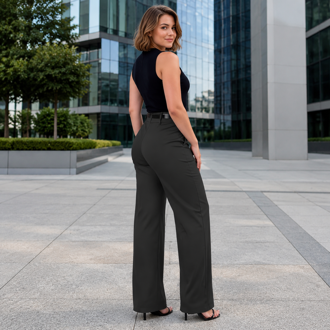 Premium Drape Straight-Leg Suit Trousers