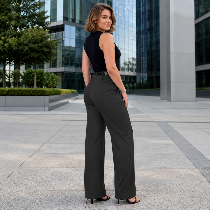 Premium Drape Straight-Leg Suit Trousers
