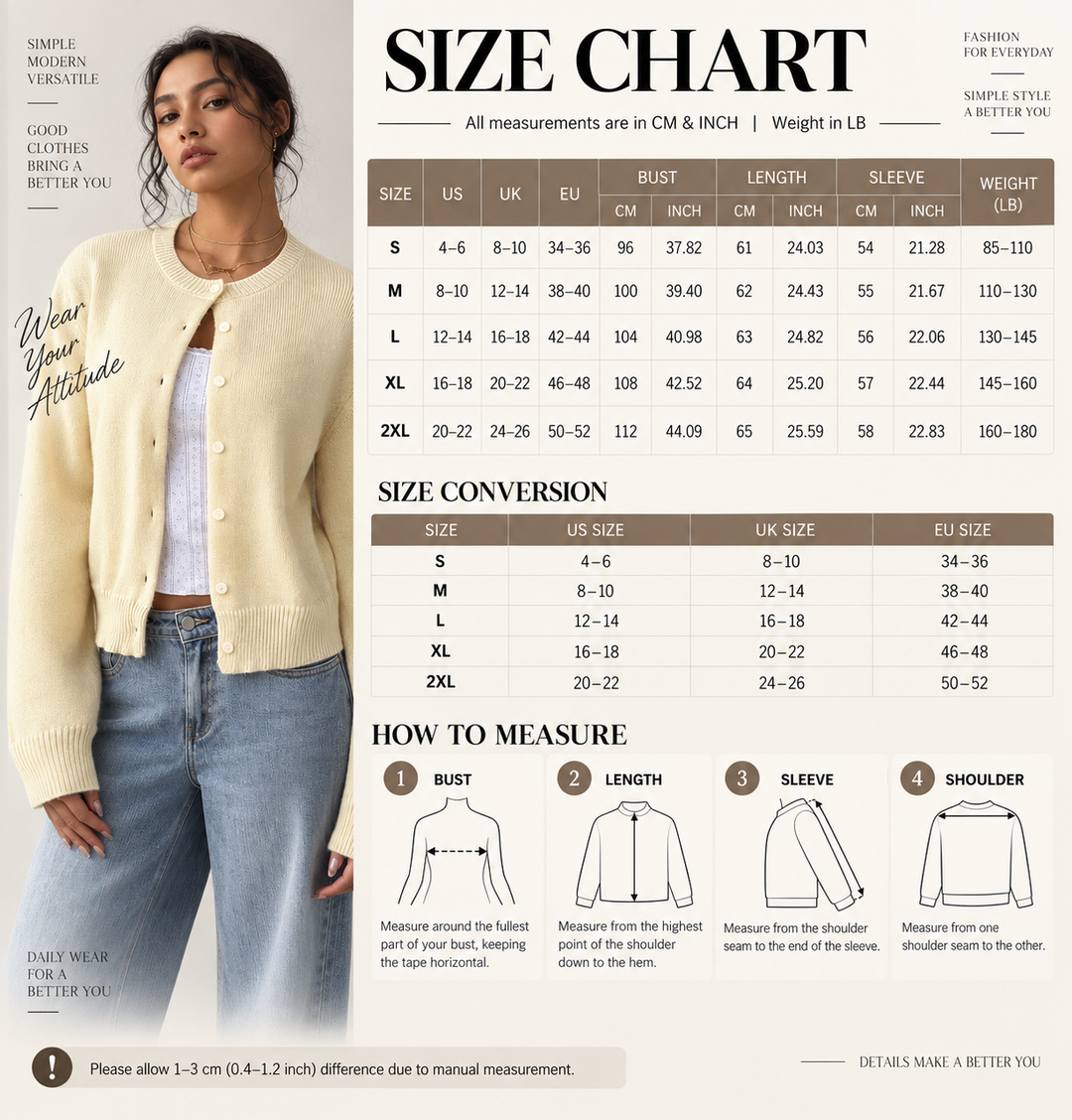 VISSONG Women’s Everyday Button Cardigan
