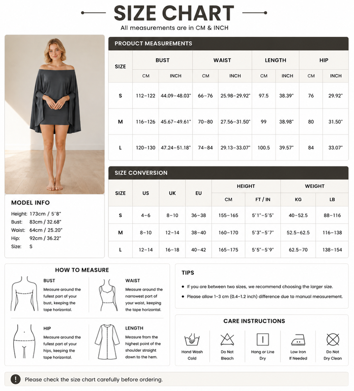 Off-Shoulder Cape-Sleeve Mini Dress
