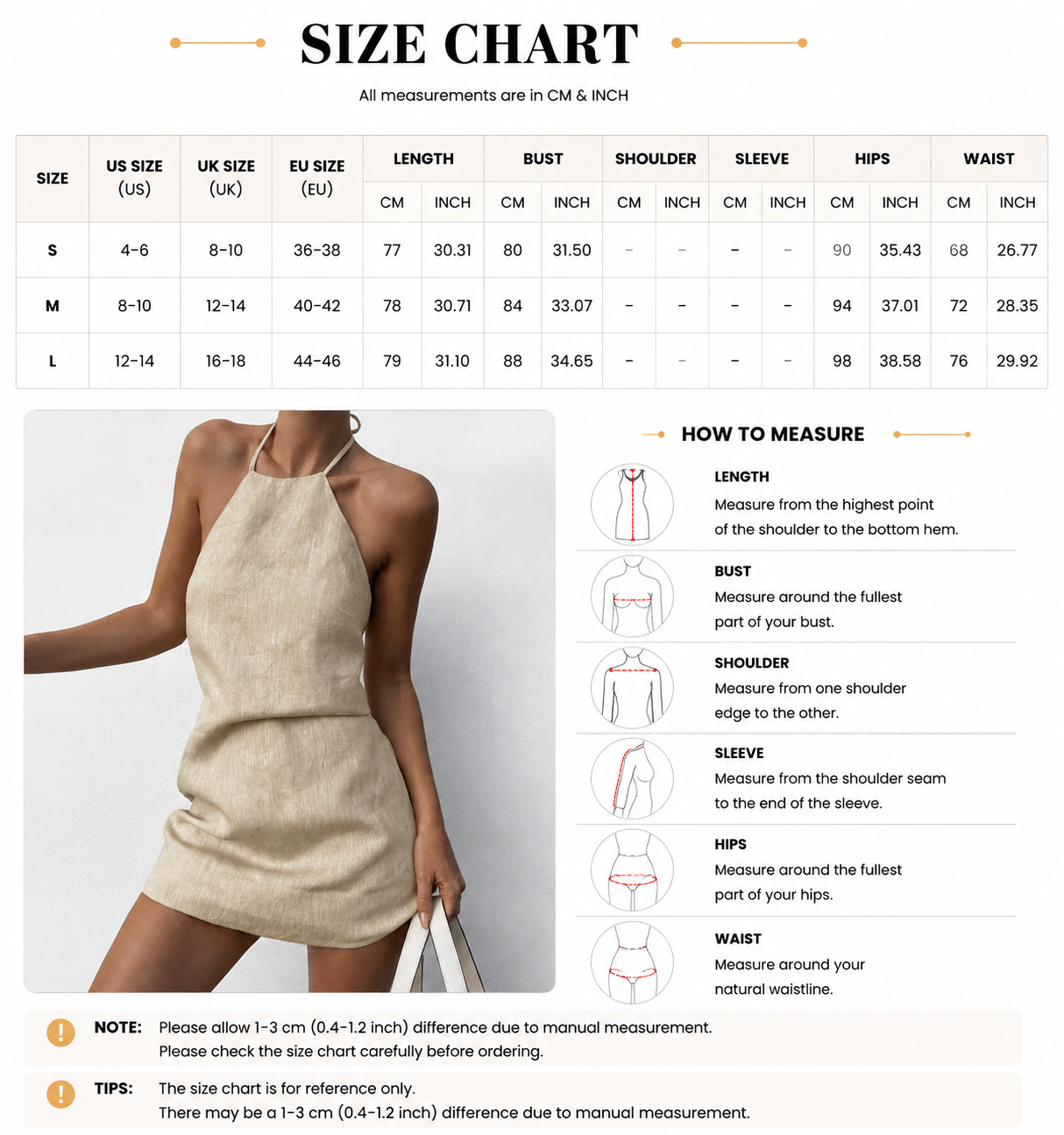 Linen-Look Halter Mini Dress