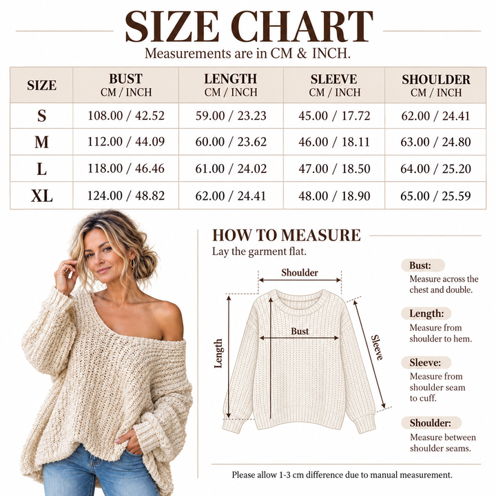 VISSONG Women’s Three-Way Neckline Textured Knit Sweater