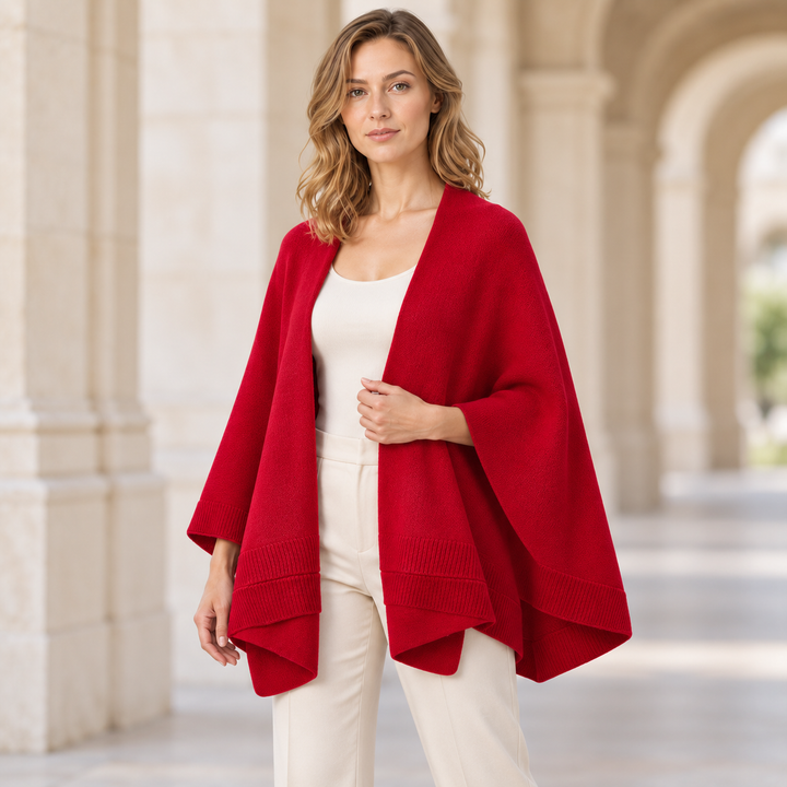 VISSONG Women’s Draped Pocket Knit Cadigan