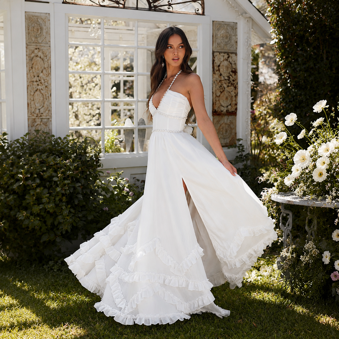 Women’s Floral Ruffle Maxi Dress