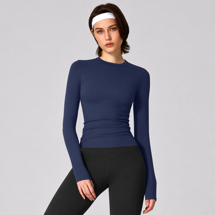 VISSONG Women’s Stretch Long-Sleeve Crewneck Top