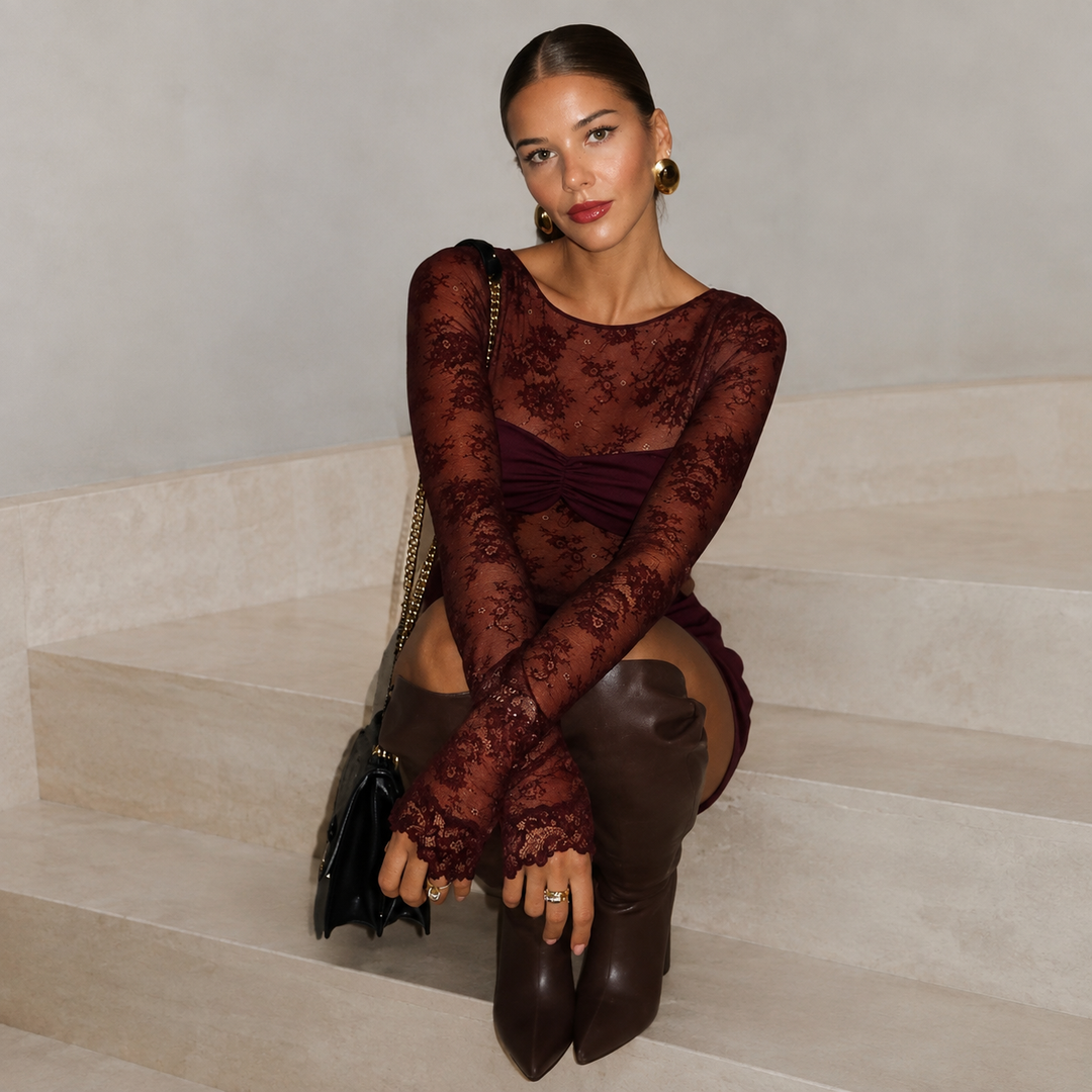 Vissong Lace Mini Dress
