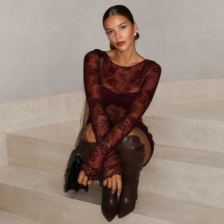 Vissong Lace Mini Dress