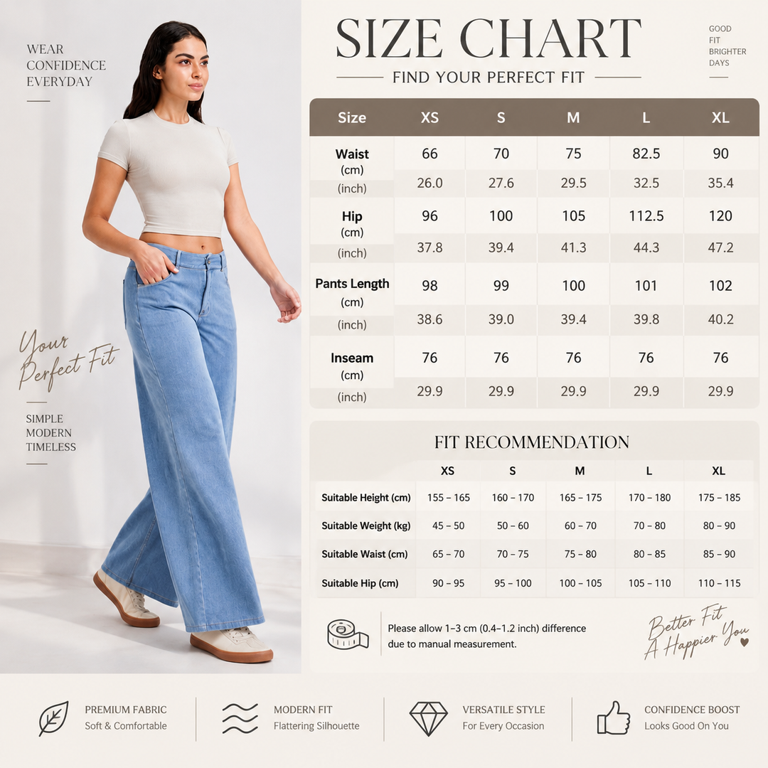 VISSONG High-Rise Relaxed Wide-Leg Jeans