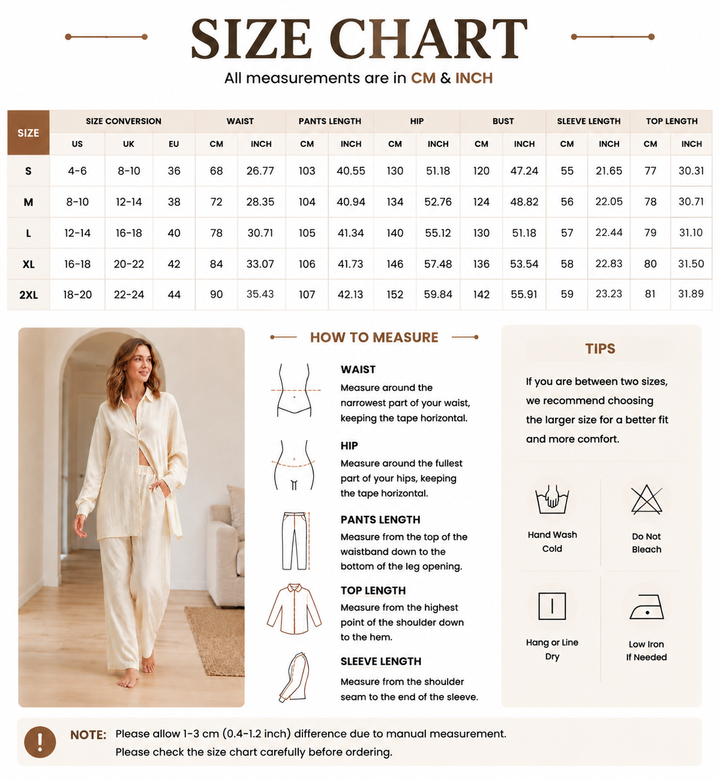Women’s Relaxed Button-Down Shirt &amp; Wide-Leg Pants Set