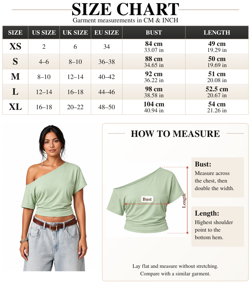 VISSONG Women’s Asymmetric Off-Shoulder Draped Crop Top
