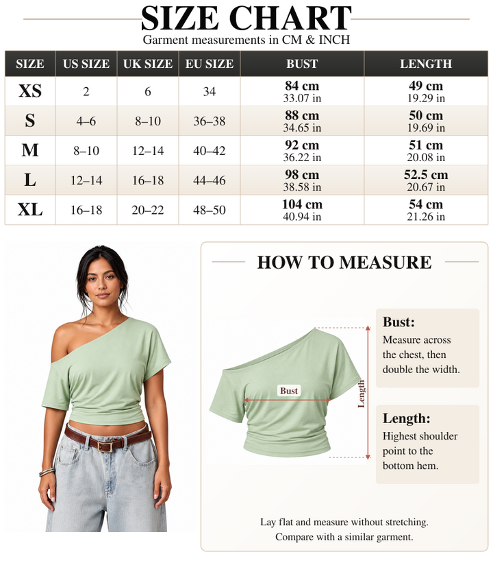 VISSONG Women’s Asymmetric Off-Shoulder Draped Crop Top