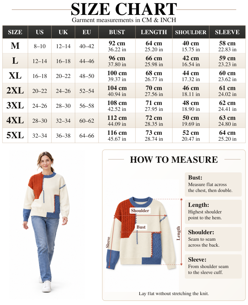 VISSONG Women’s Contrast-Stitch Cable Panel Knit Sweater