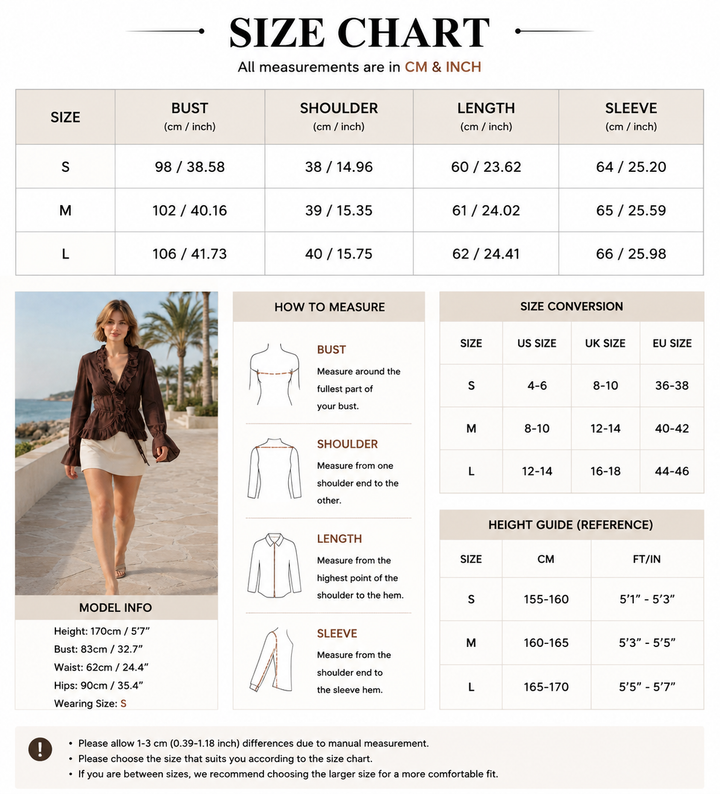 Ruffle-Trim Drawstring Peplum Blouse