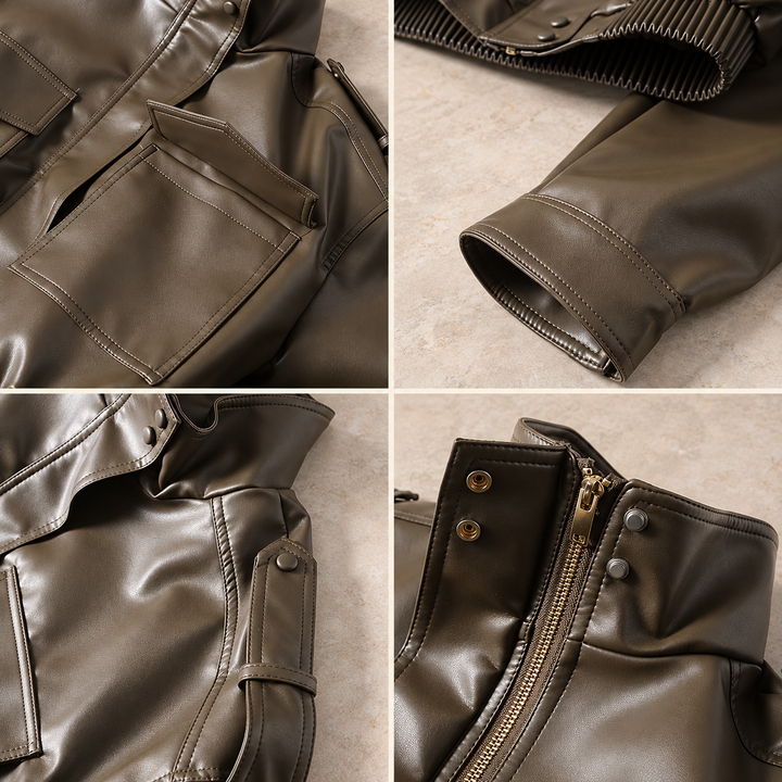 VISSONG Women’s Cropped Utility Jacket