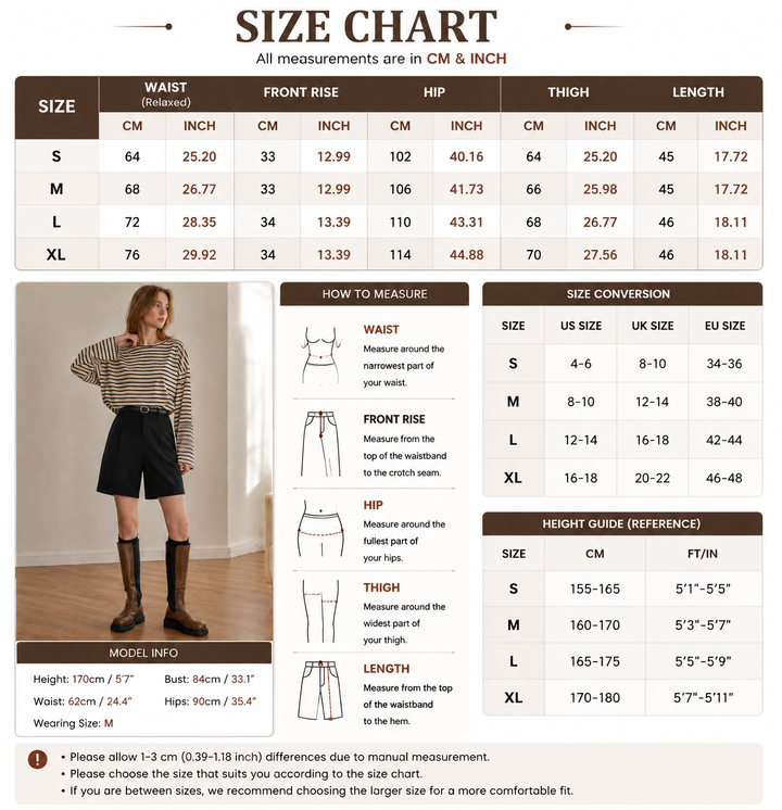 High-Waist Pleated Bermuda Shorts