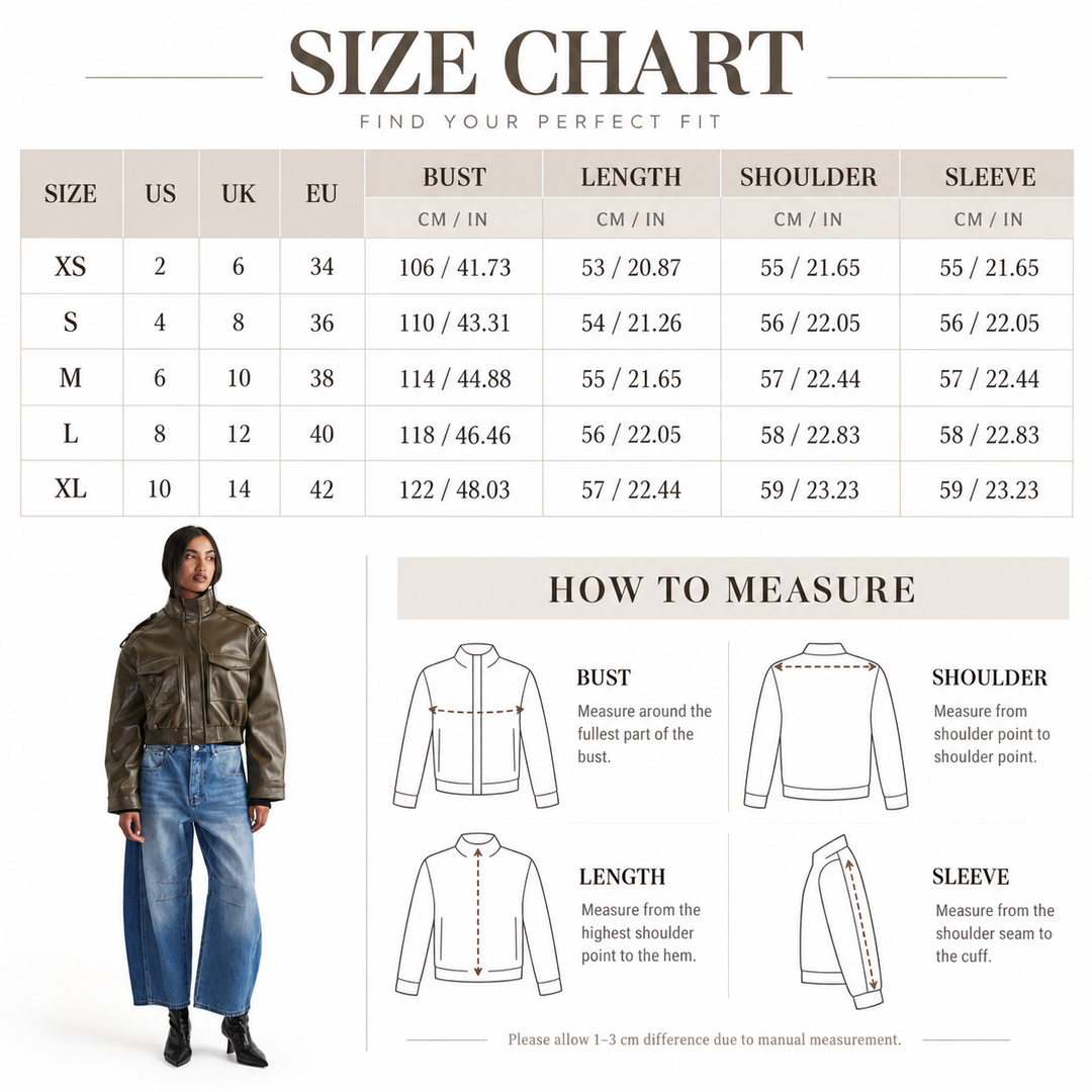 VISSONG Women’s Cropped Utility Jacket