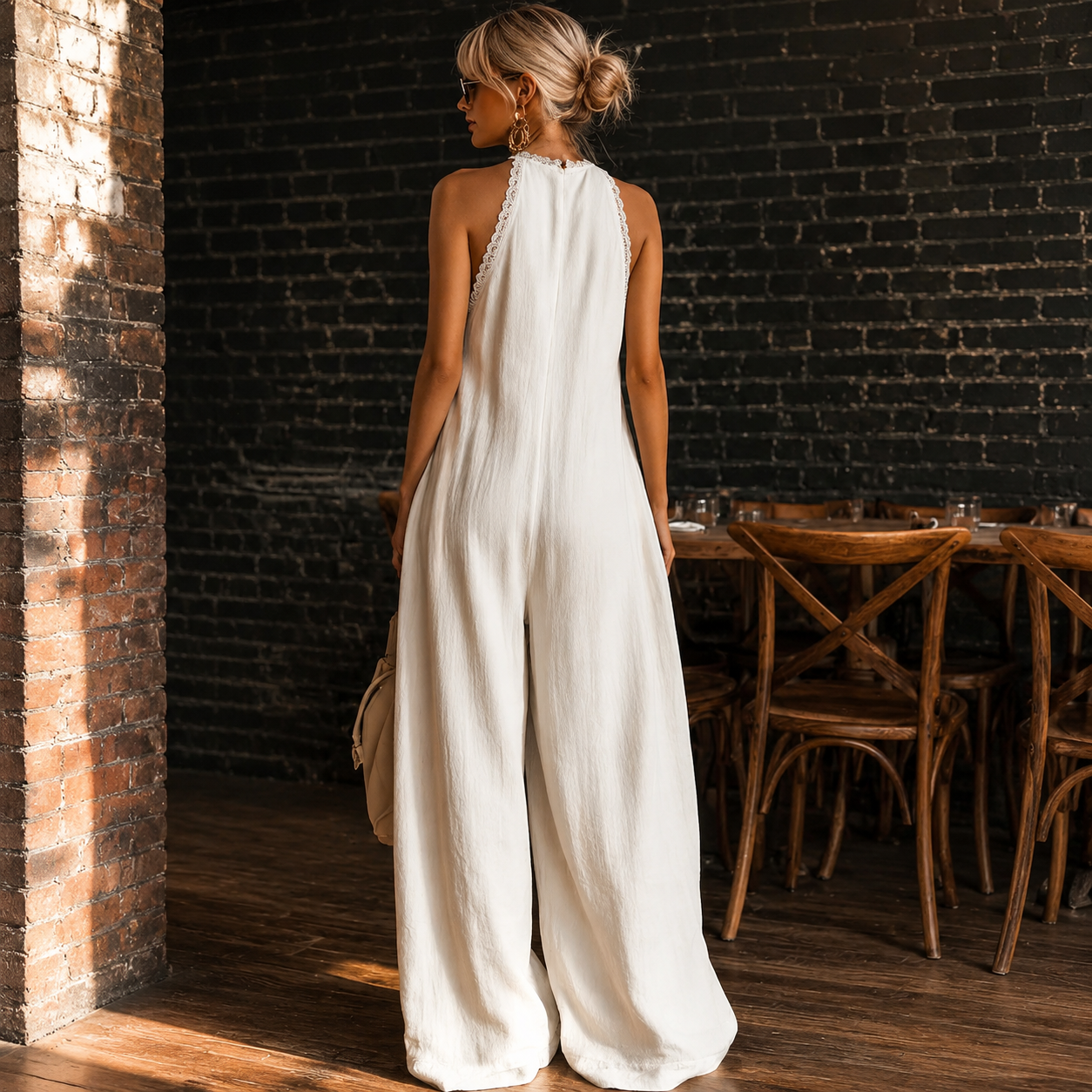 Boho Lace Halter Maxi Dress