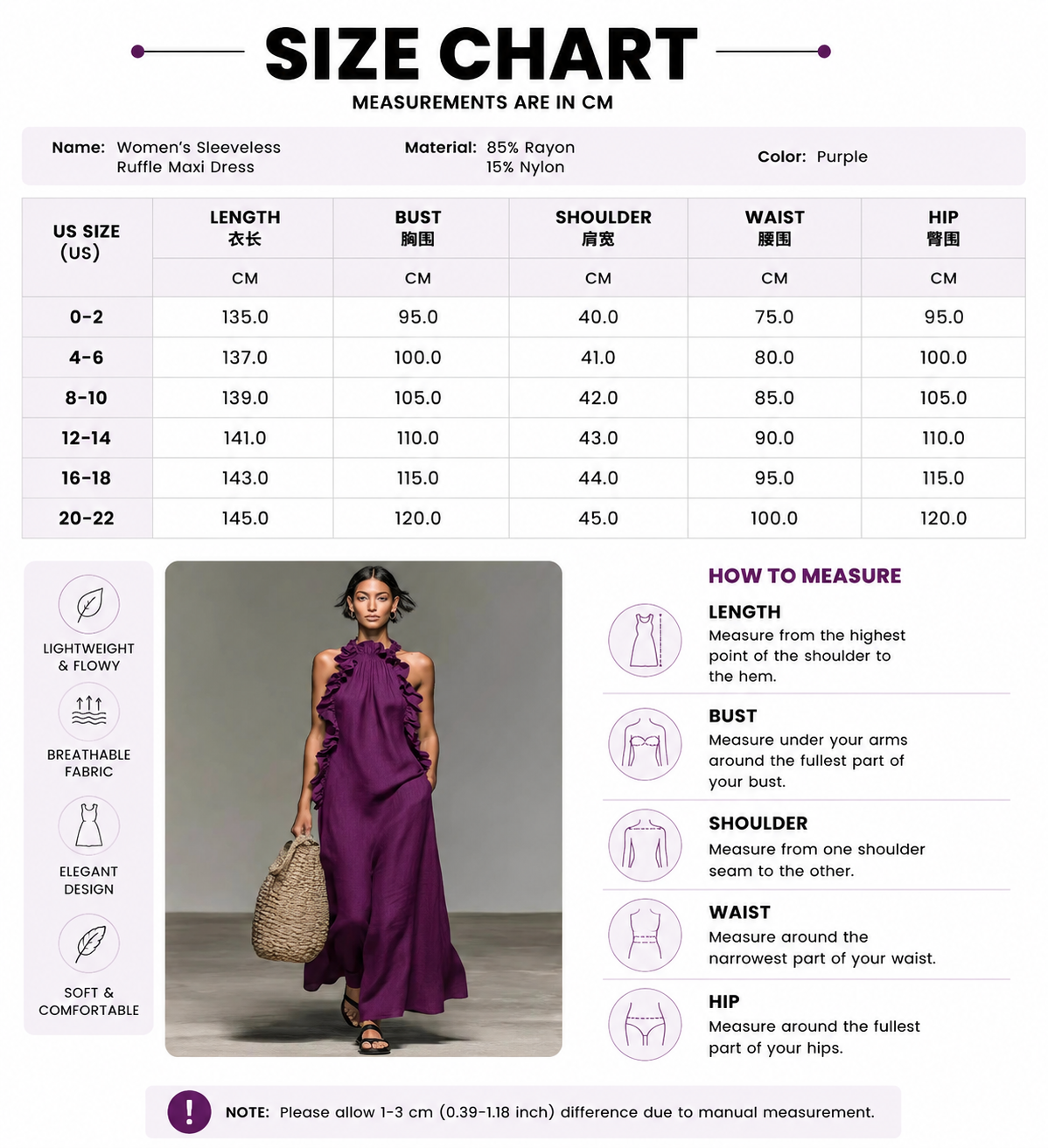 Women’s Sleeveless Ruffle Maxi Dress