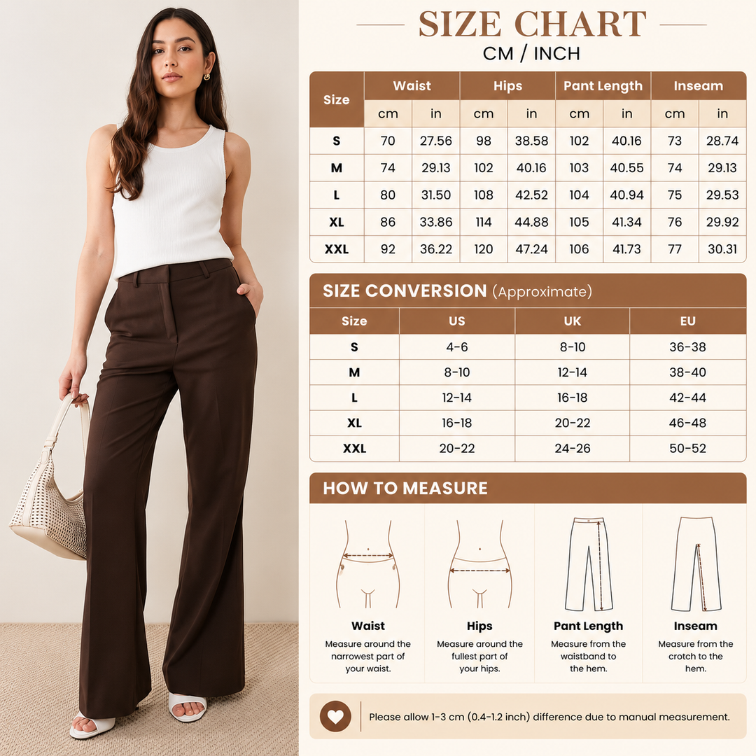Women’s High-Waisted Tailored Wide-Leg Trousers