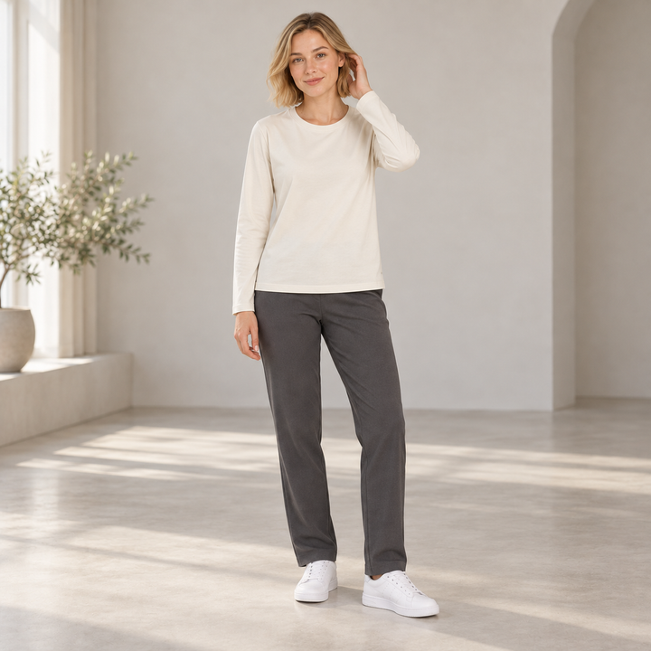 VISSONG Women’s Pure Cotton Everyday Crewneck Tee