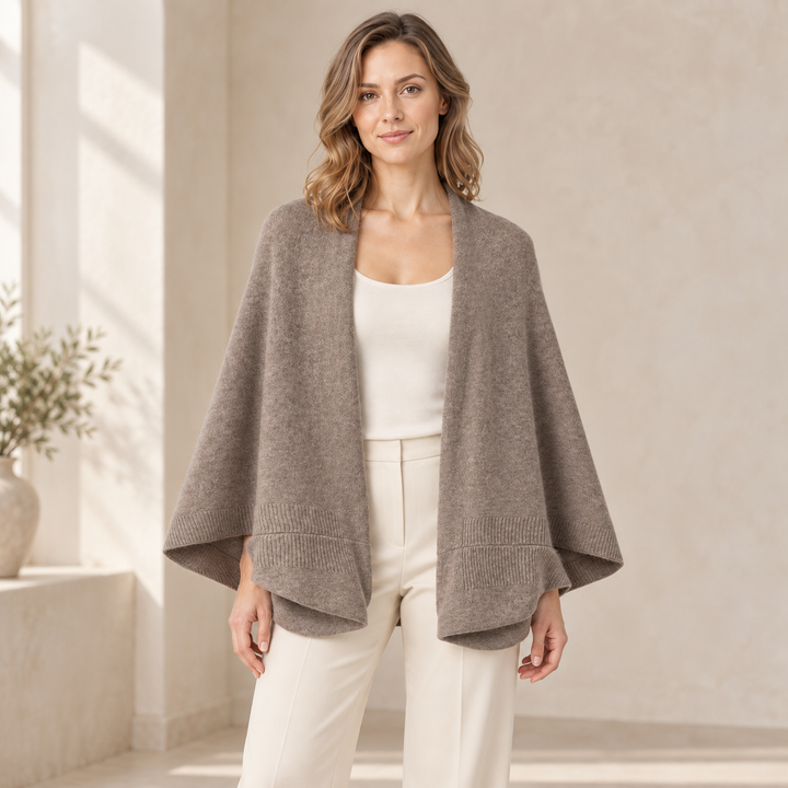 VISSONG Women’s Draped Pocket Knit Cadigan