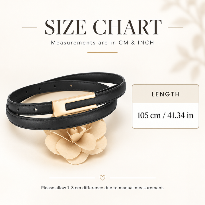 VISSONG Chic Matte Gold Buckle Waist Belt