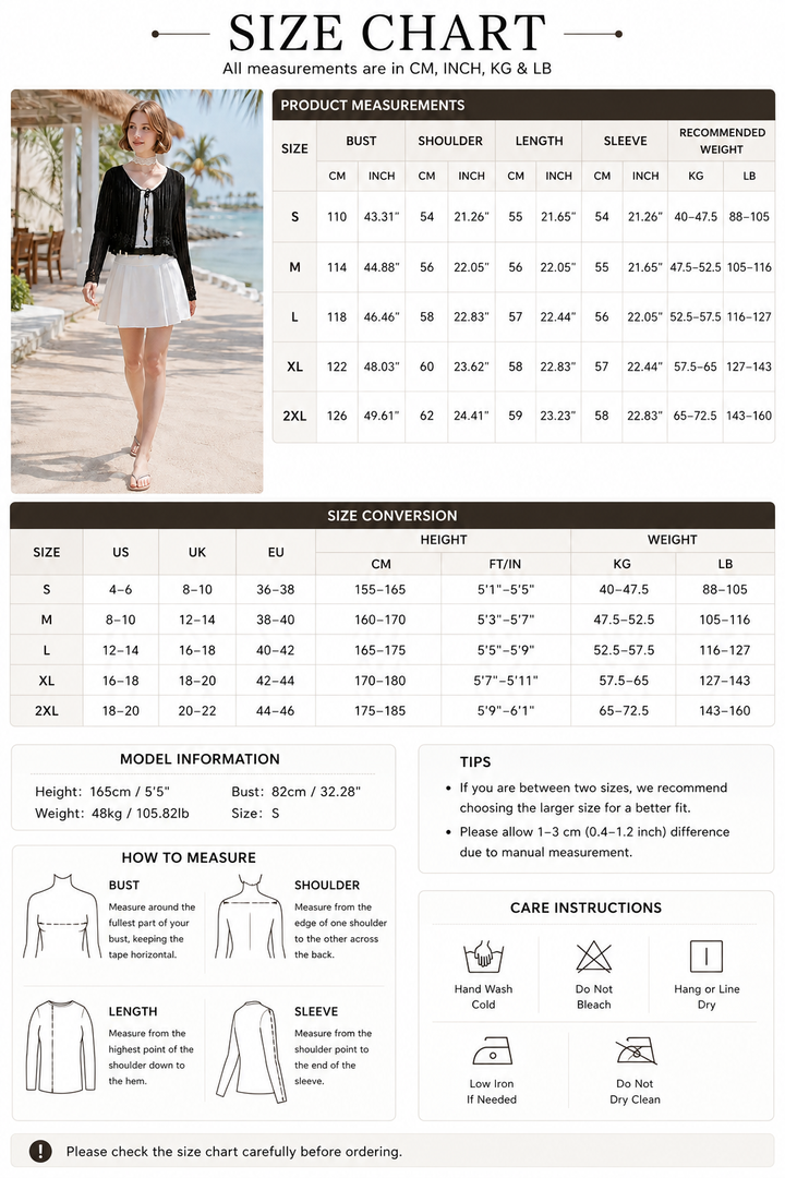 Lace-Trim Tie-Front Knit Cardigan