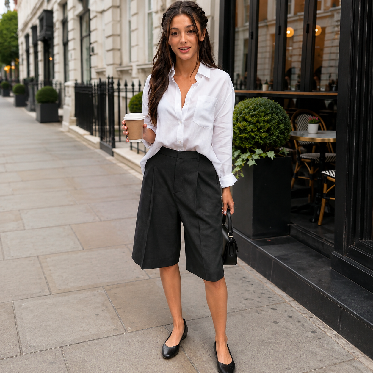 Tailored Pleated Bermuda Shorts