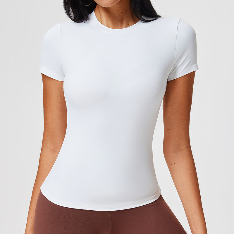 VISSONG Women’s Slim-Fit Stretch Crewneck T-Shirt
