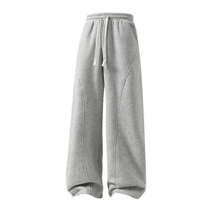 VISSONG Curved-Seam Wide-Leg Sweatpants