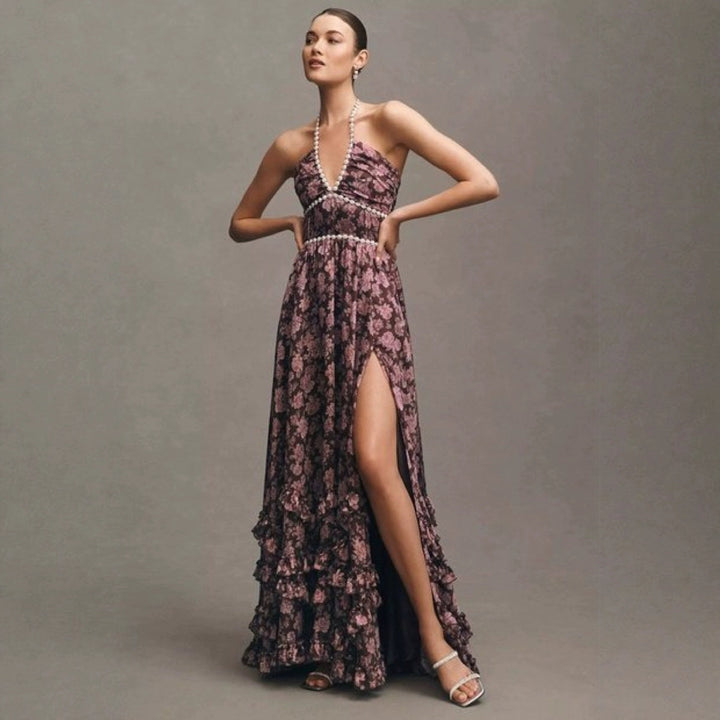 Women’s Floral Ruffle Maxi Dress