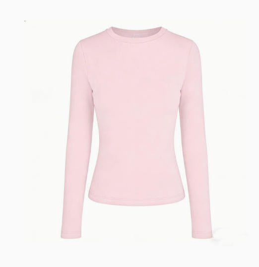 VISSONG Women’s Everyday Fitted Crewneck Long-Sleeve Top