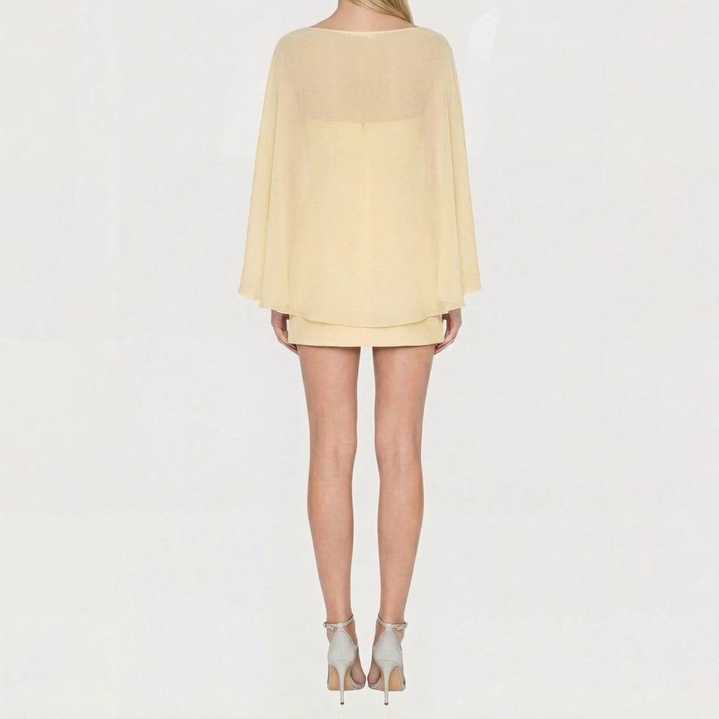Chic Chiffon Overlay Mini Dress