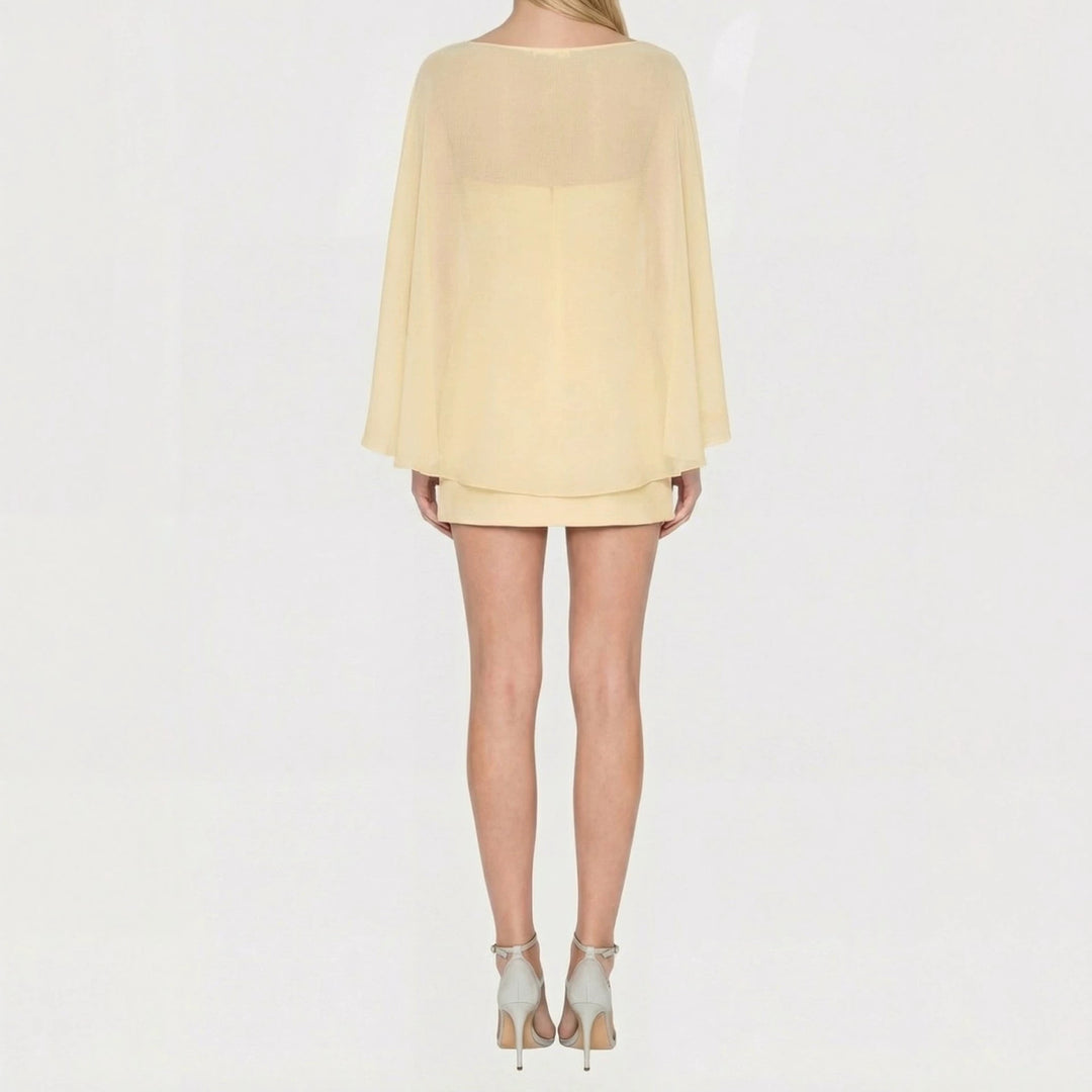 Chic Chiffon Overlay Mini Dress