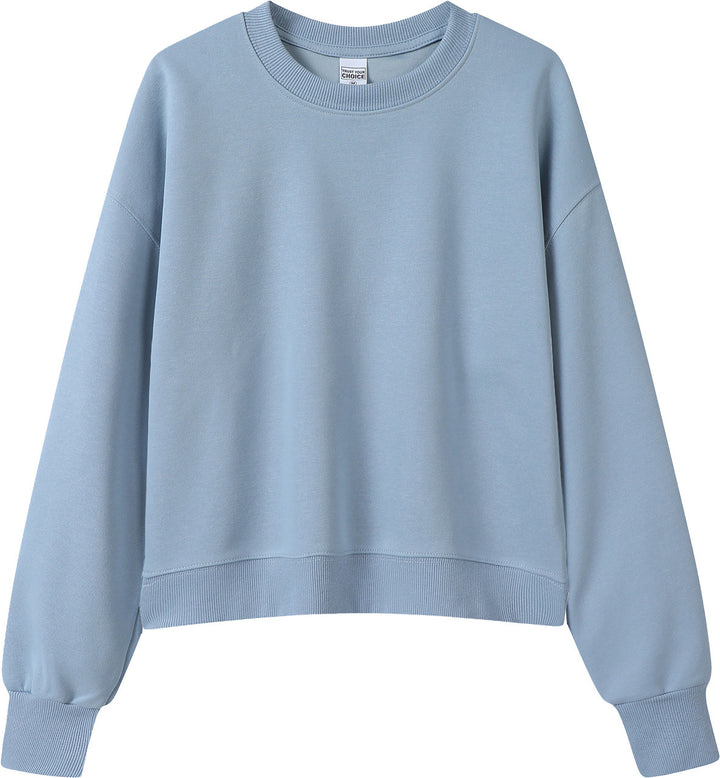 VISSONG Women’s Relaxed Cropped Crewneck Sweatshirt