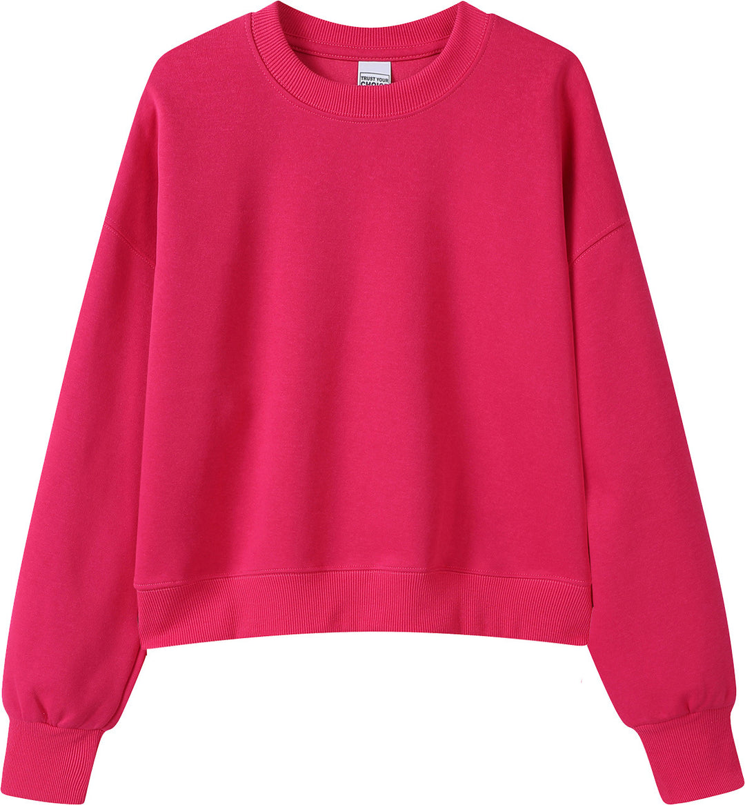 VISSONG Women’s Relaxed Cropped Crewneck Sweatshirt