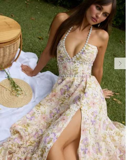 Women’s Floral Ruffle Maxi Dress