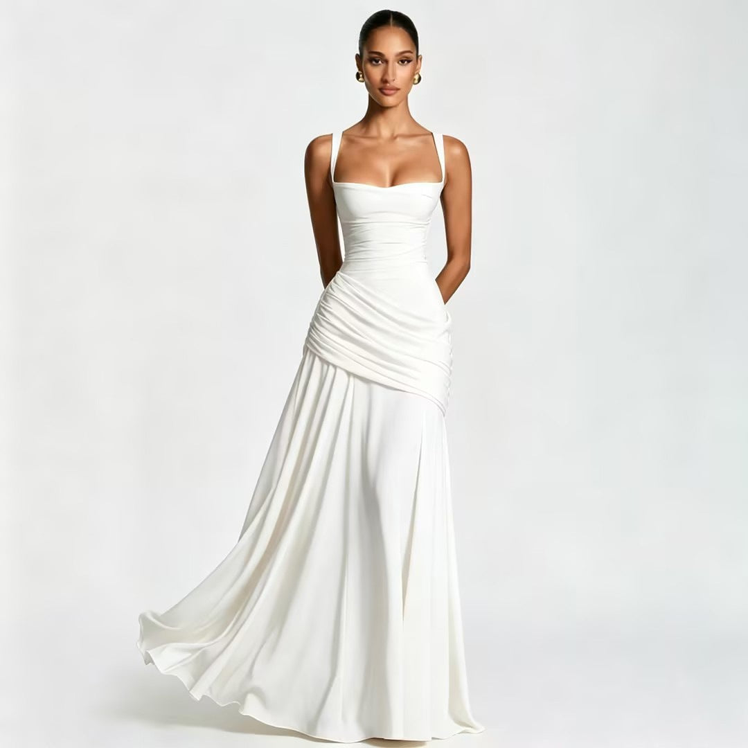Elegant Ruched Maxi Dress