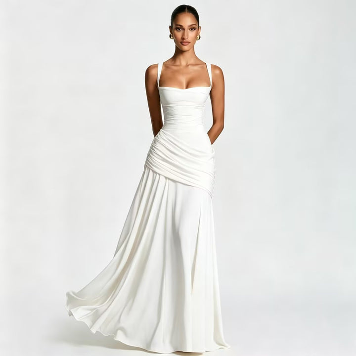 Elegant Ruched Maxi Dress