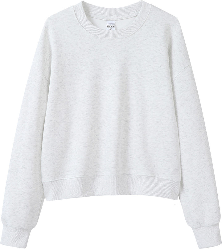 VISSONG Women’s Relaxed Cropped Crewneck Sweatshirt