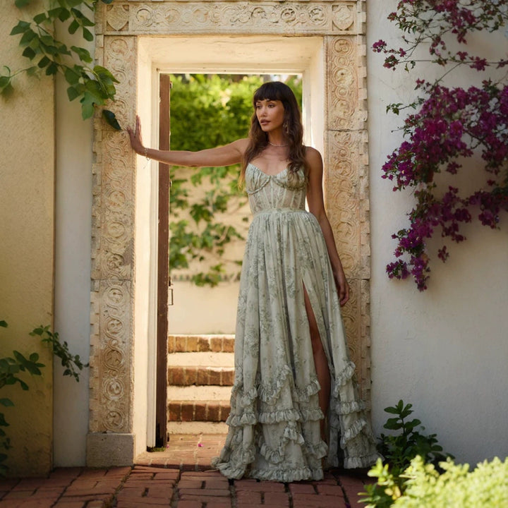 Women’s Floral Ruffle Maxi Dress