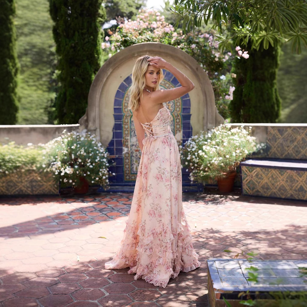Women’s Floral Ruffle Maxi Dress
