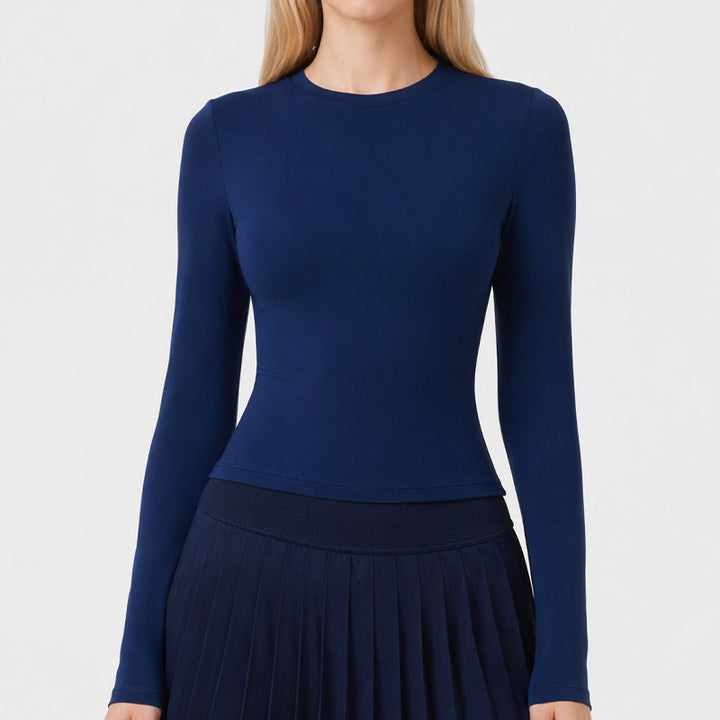 VISSONG Women’s Stretch Long-Sleeve Crewneck Top
