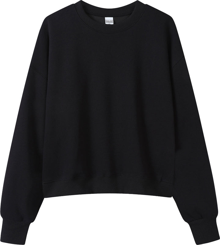 VISSONG Women’s Relaxed Cropped Crewneck Sweatshirt